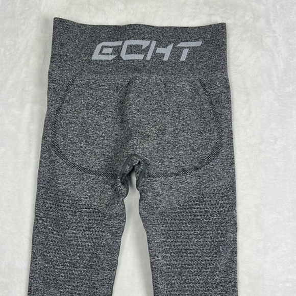 ECHT Arise Series High Waisted Grey Tights Vented Seamless Leggings Size Medium - Picture 10 of 17